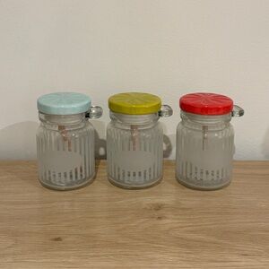 NWT Anthropologie Glass Spice Jars - Set of 3